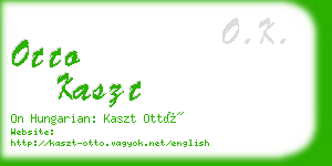 otto kaszt business card